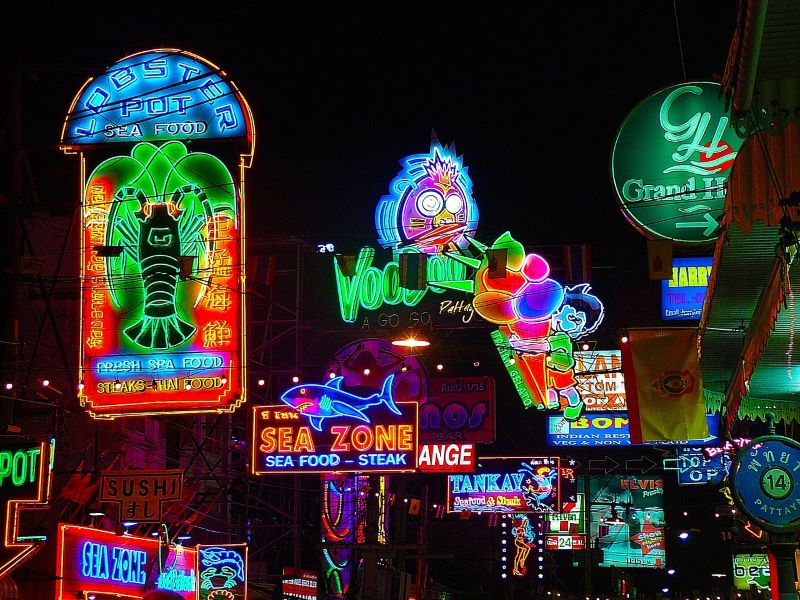 neon lights in Pattaya